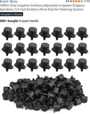Axe Sickle 100 Pcs Adjustable Irrigation Drippers Sprinklers 1/4 Inch Micro Drip